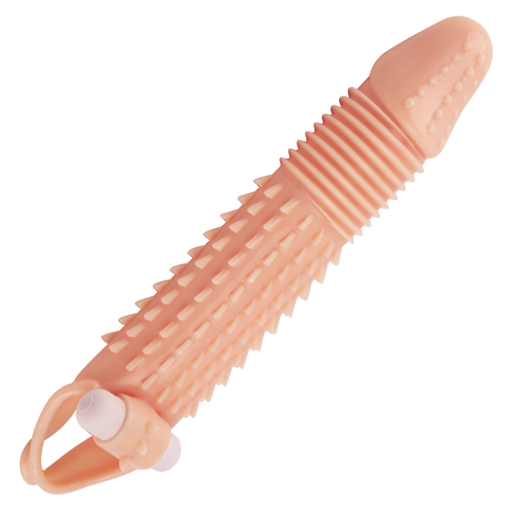 Huge Penis Extender Sleeve Triangle Texture Vibrator Realistic Texture