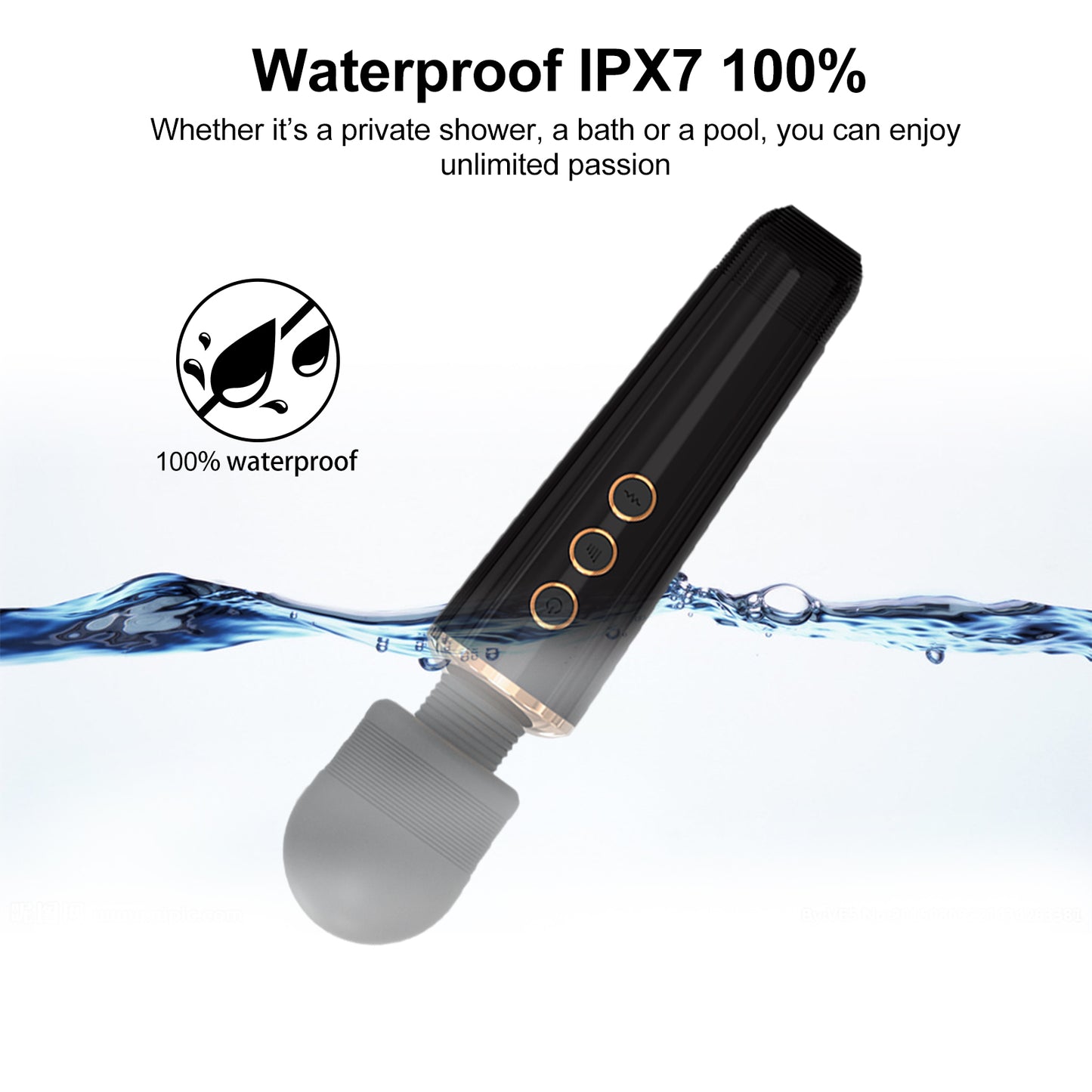 Multi Speed Handheld Silicone Massage Wand Vibrator