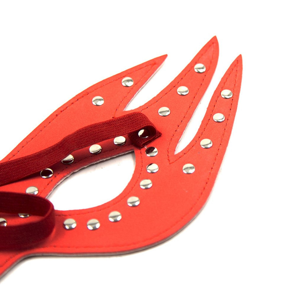 Fiery Design Faux Leather Comfortable Masquerade Mask With Elastic Band
