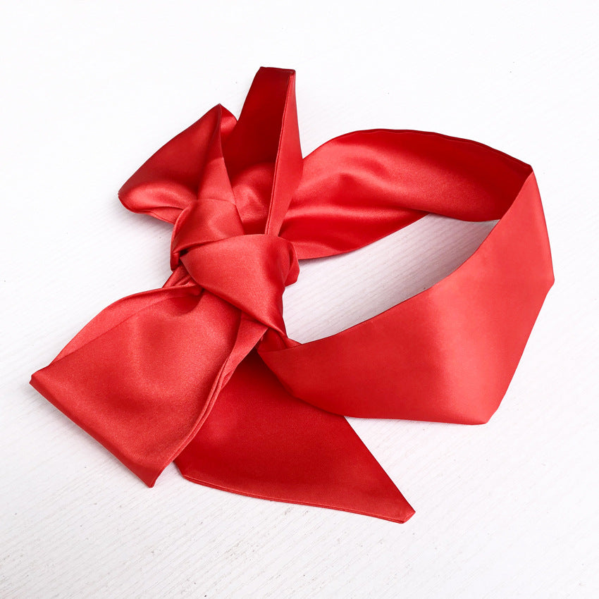 Double Sided Silky Multi-use Blindfold – Red, Purple, Black and Rose Red