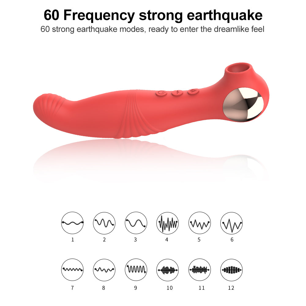 Multi-Use 12-Mode Vibrator with Suction Stimulator