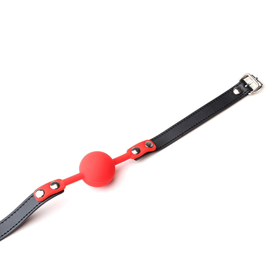 Bondage Faux Leather Silicone Ball Gag