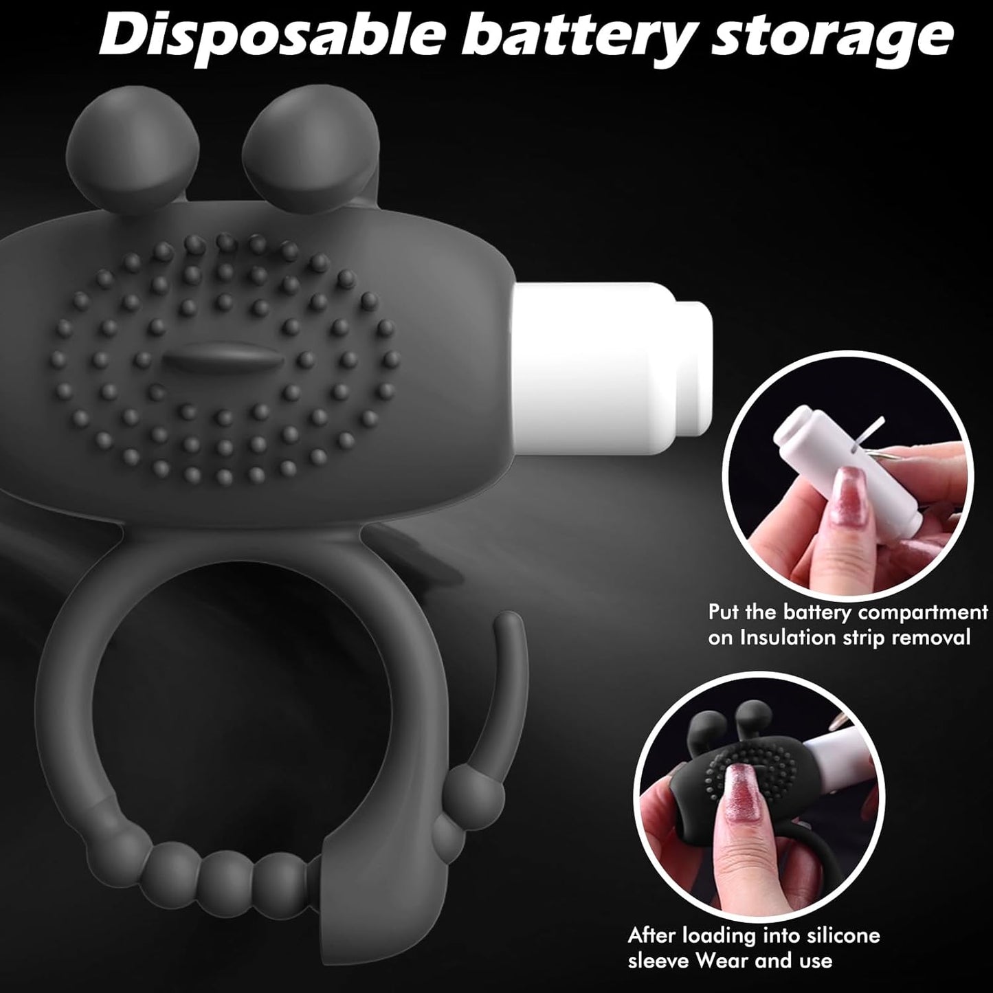Triple Pleasure 3 in one Cock Ring with Vibrator