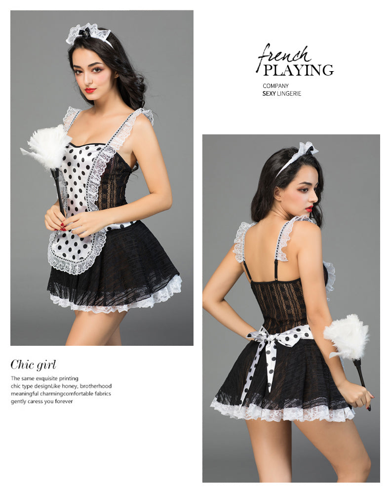 French Maid with Feather Dust