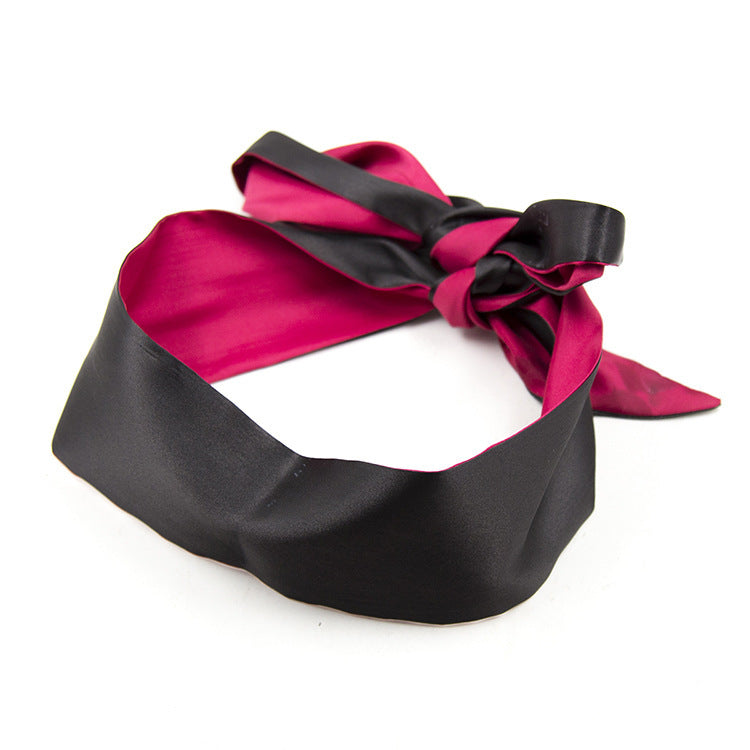 Double Sided Silky Multi-use Blindfold – Red, Purple, Black and Rose Red