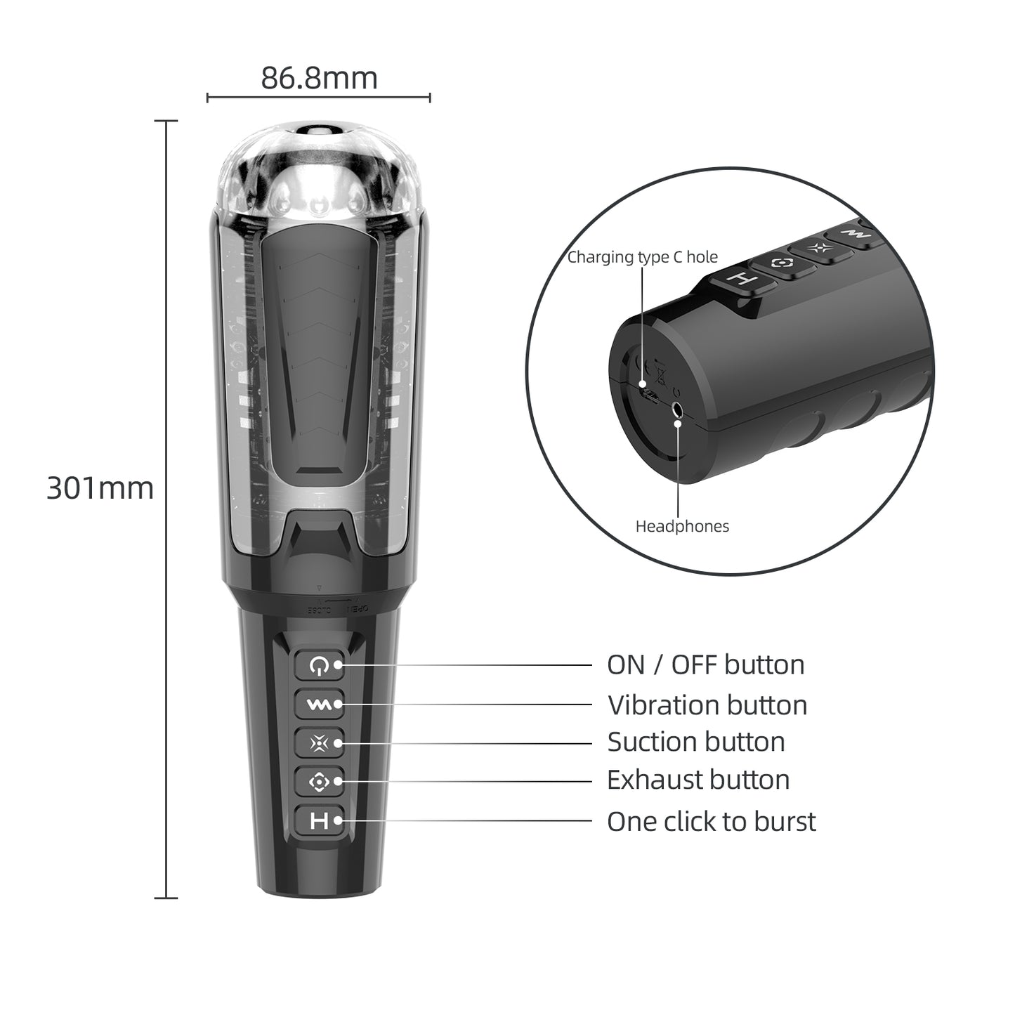 Men's Automatic Electric Personal Massager with Intelligent Features