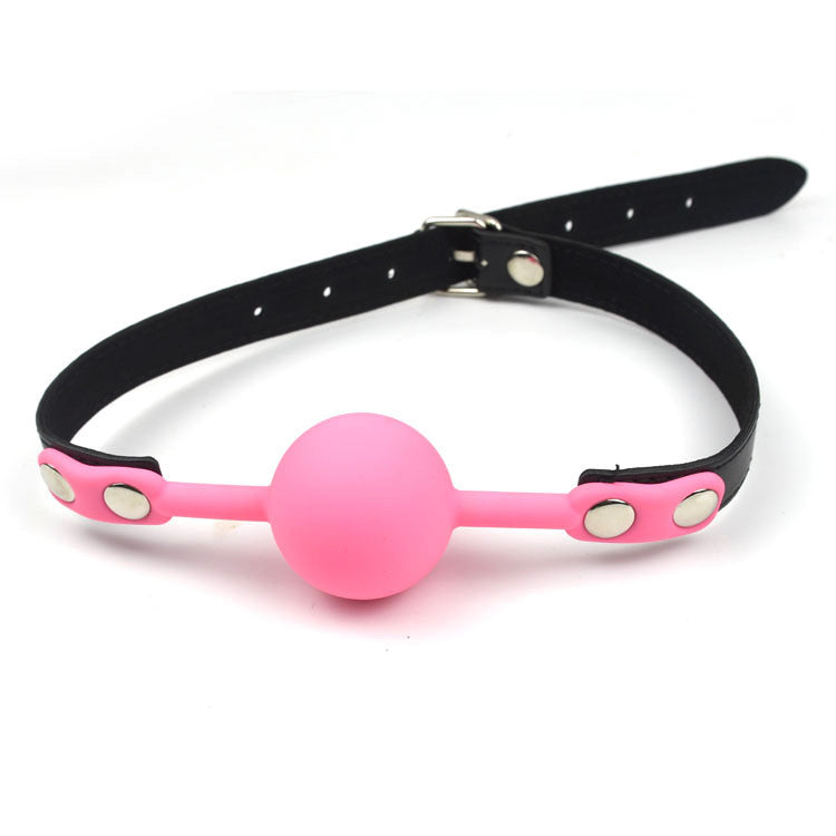 Bondage Faux Leather Silicone Ball Gag