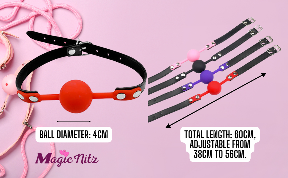 Bondage Faux Leather Silicone Ball Gag