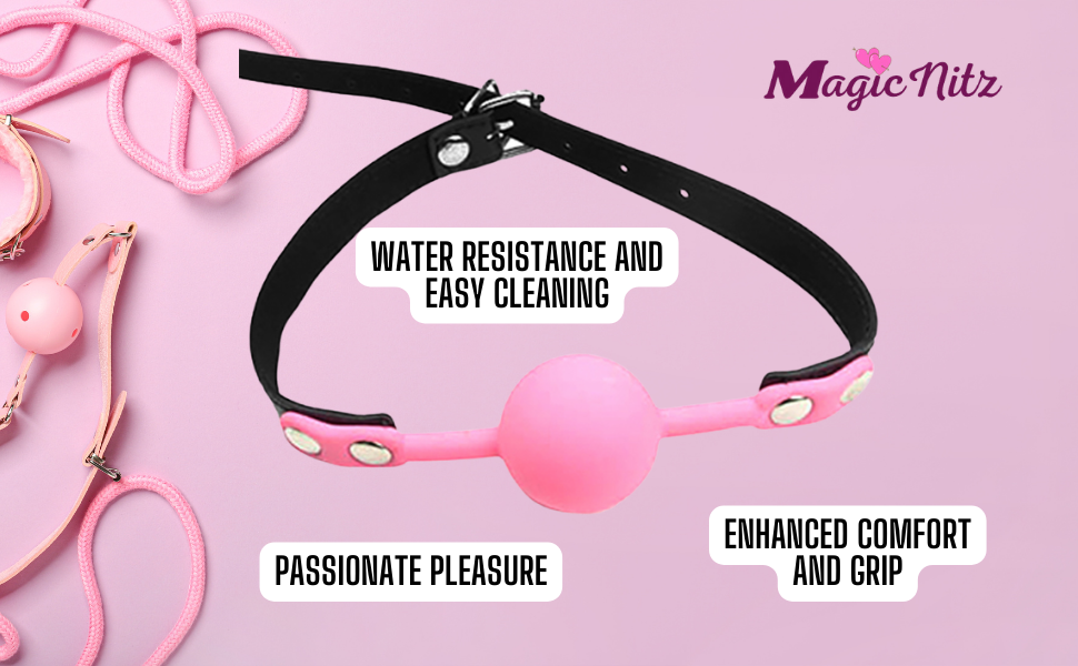 Bondage Faux Leather Silicone Ball Gag