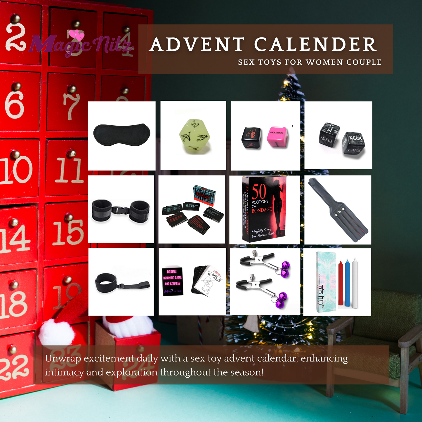 12 Nights of Game Bondage Bundle - Couples’ Christmas Advent Calendar