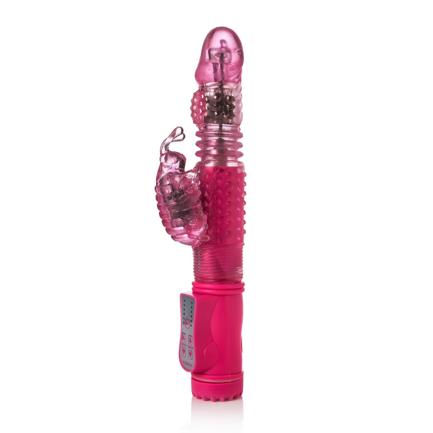 2 in 1 Up & Down Thrusting Dildo with 14 Modes Clitoral Bee Vibrator