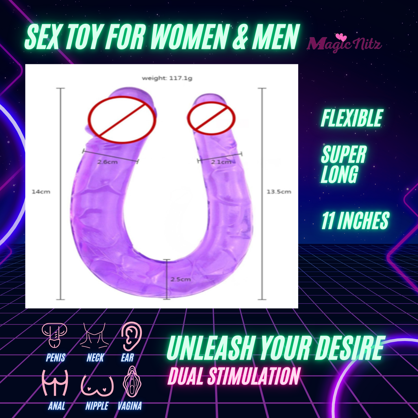 Double Penetration Silicone Dildo