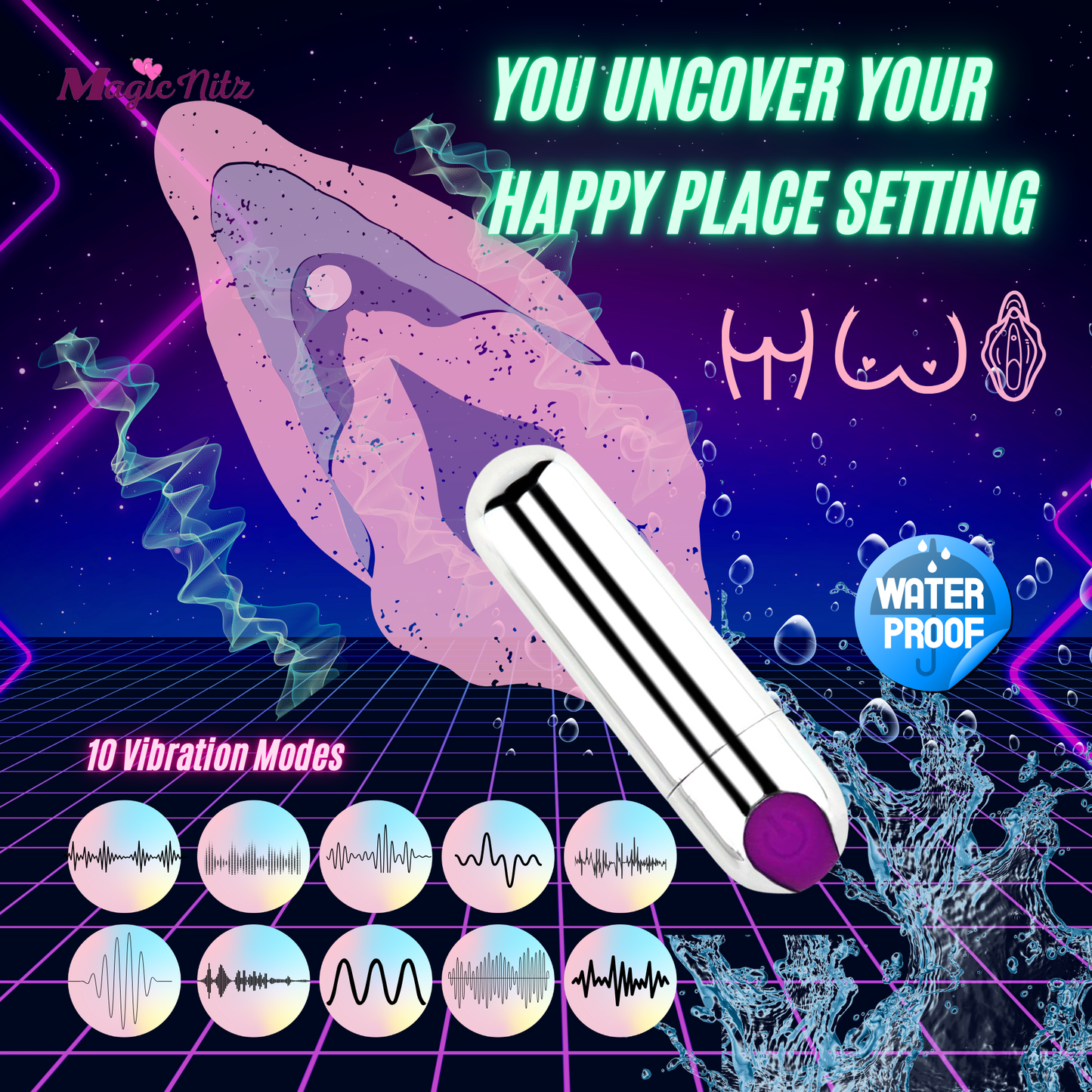 Rechargeable 10 Modes Bullet Vibrator