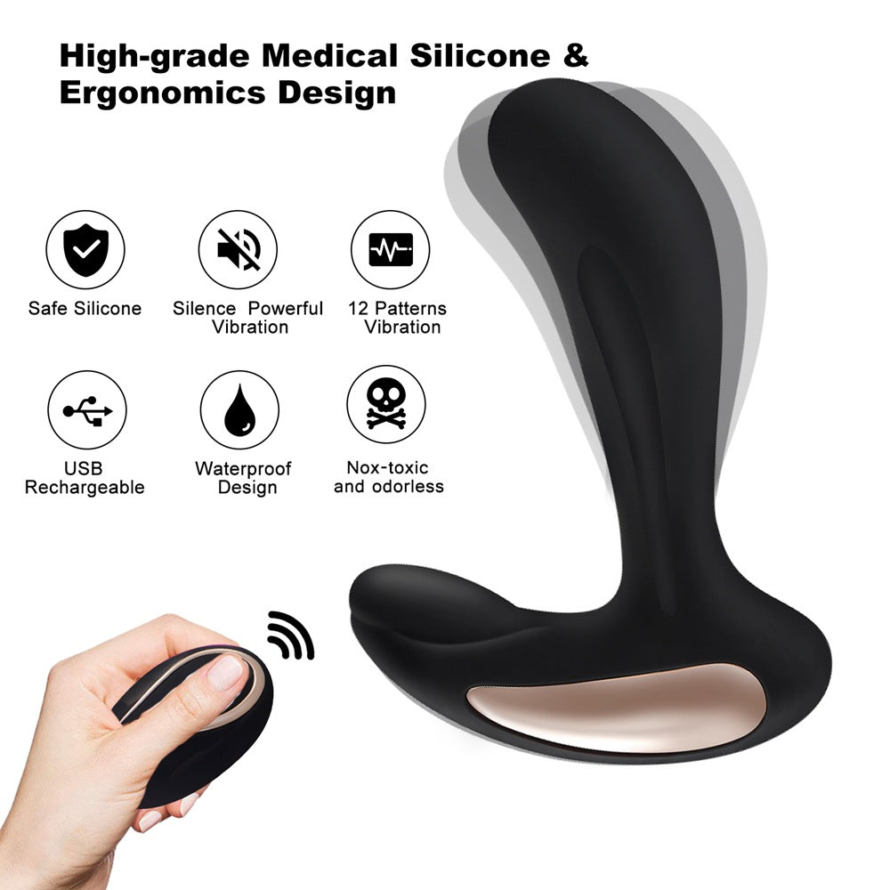 12-Mode Luxury Rechargeable Prostate Massager With Remote Control