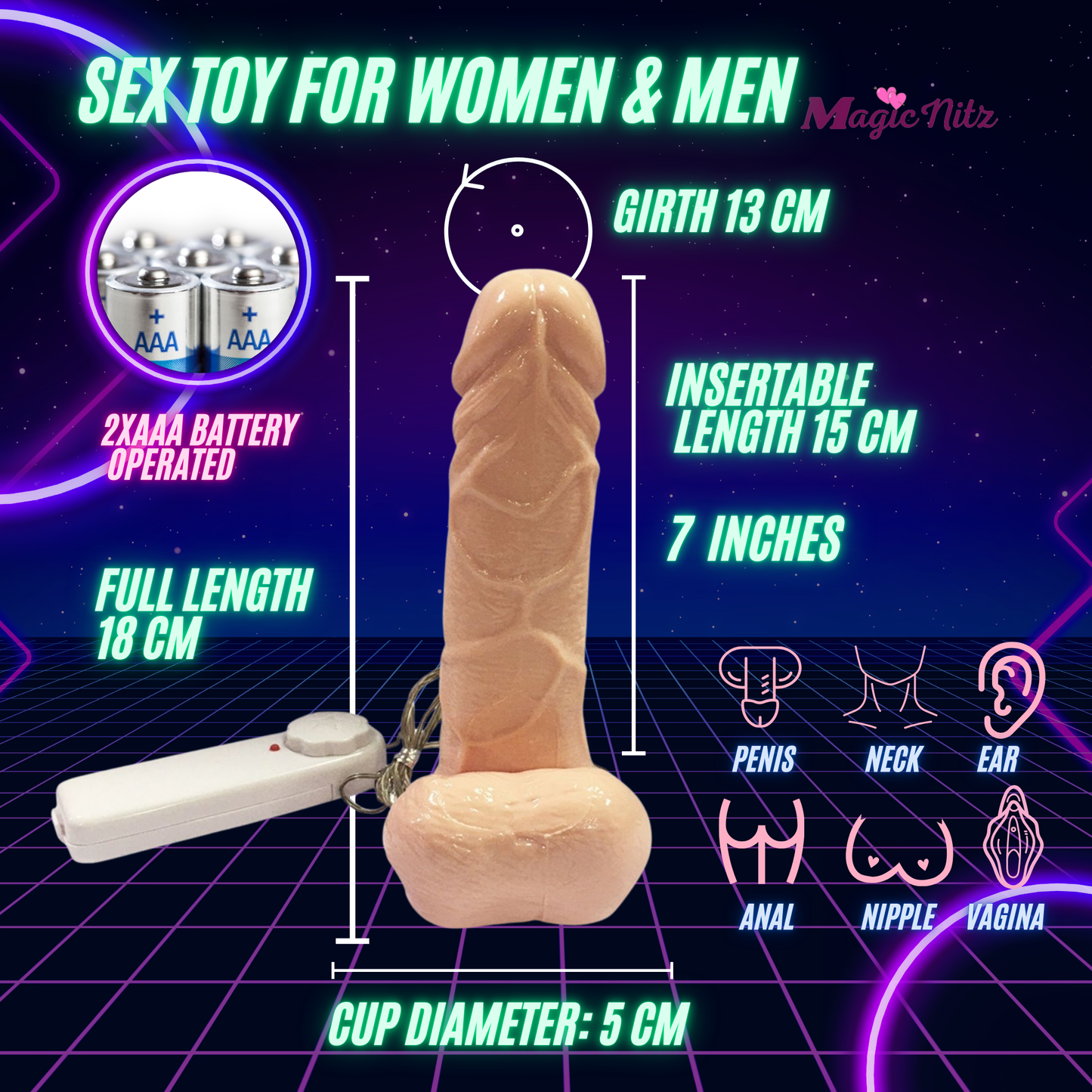 7 Inch Remote Control Realistic Dildo Vibrator
