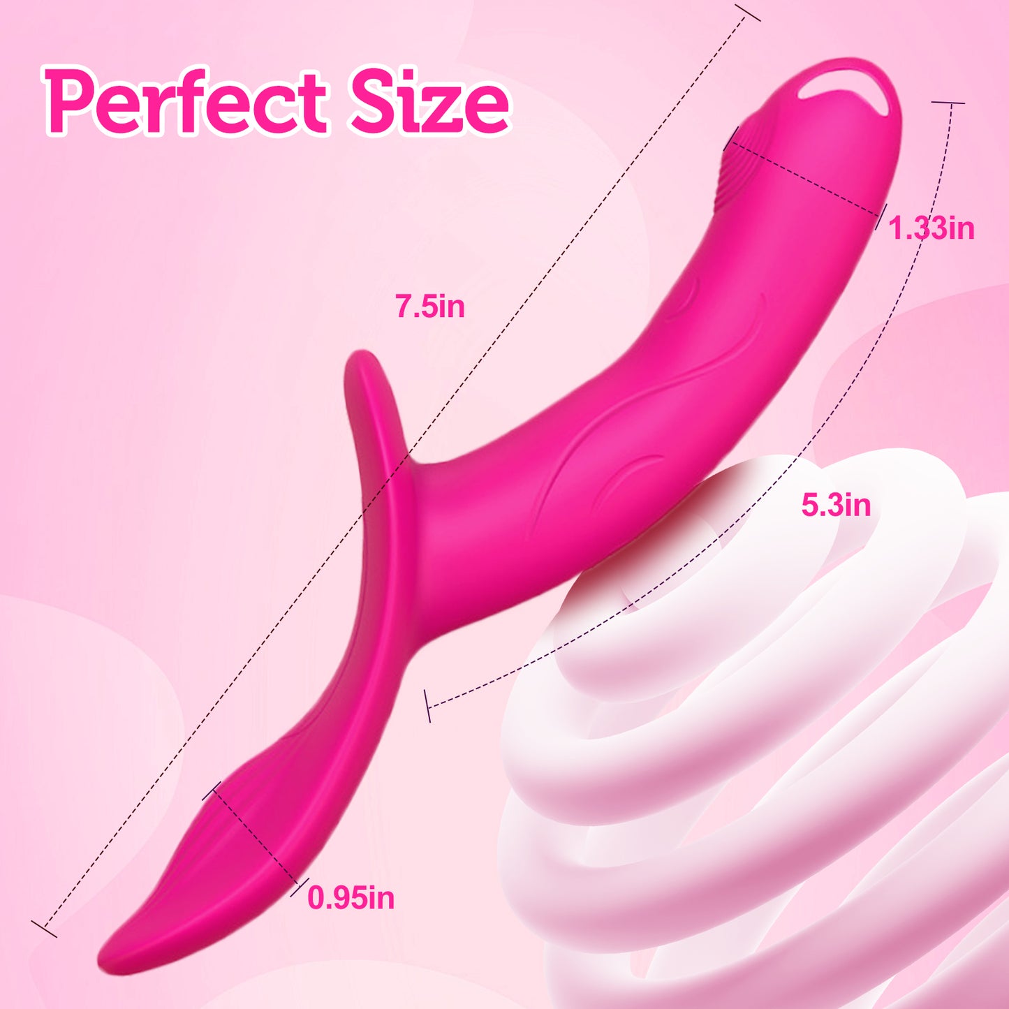 Double Vibrating Strap-On Dildo Wear on with Remote Control