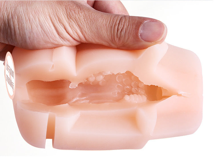 Male Masturbator Realistic Oral Vagina Anal Training Cup
