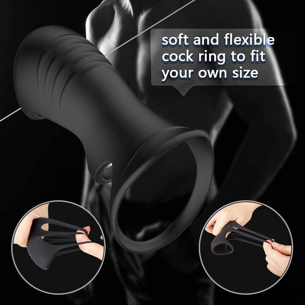 Triple Silicone Cock Ring Penis Enhancer Prolong Erection
