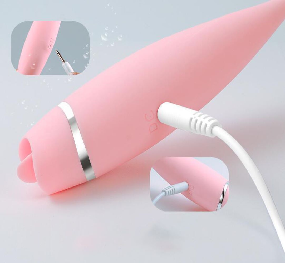 7 Modes Vibrating G-Spot Pink Massager Mini Tongue Clitoral Stimulator