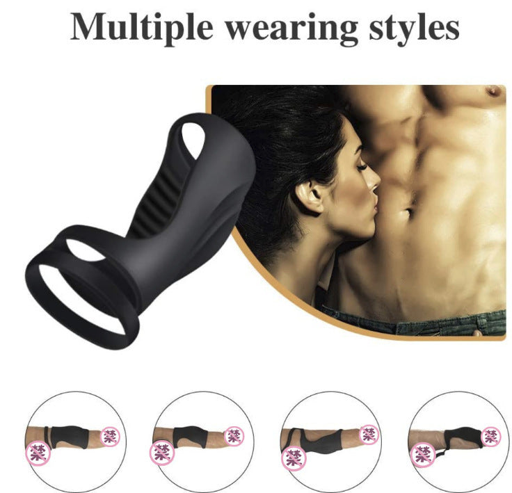Multiple Wearing Style Sperm Restraint Three Ring Cock Sleeve Penis Enhancer Prolong Erection