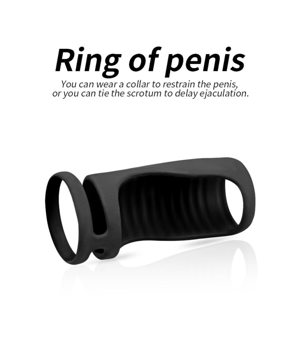 Multiple Wearing Style Sperm Restraint Three Ring Cock Sleeve Penis Enhancer Prolong Erection