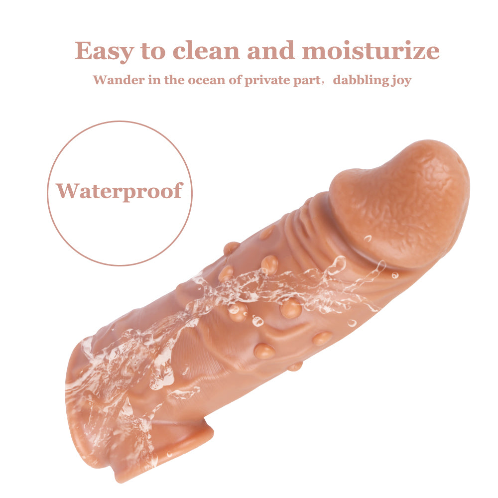 Extra Inches Penis Extender G-Spot Ball Solid Head Store Sperm Realistic Texture