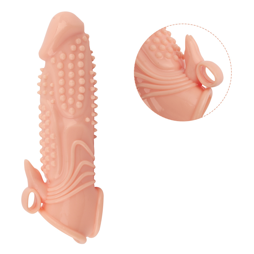 Huge Penis Extender Sleeve Ribbit Vibrator Realistic Texture G-Spot clitoral