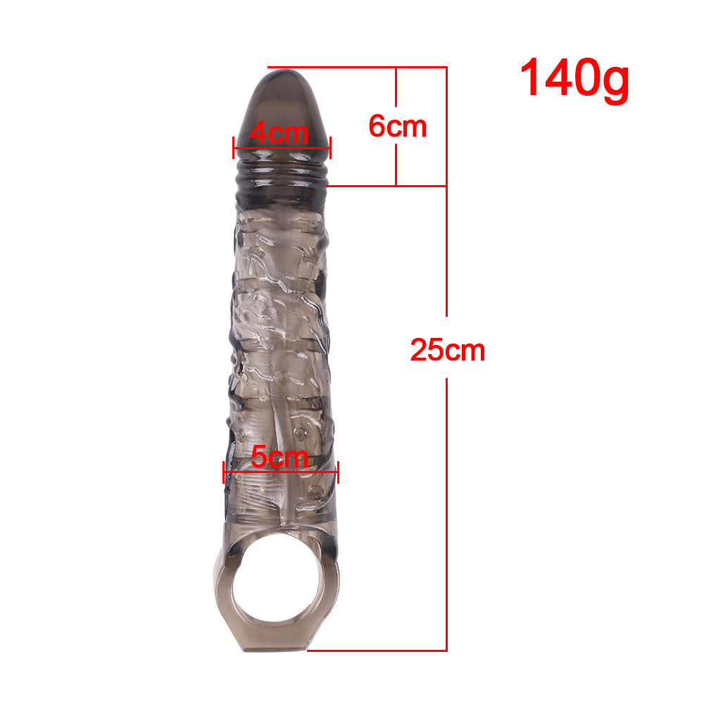 Huge Penis 6cm Extender Sleeve Dildo Vibrator Realistic Texture