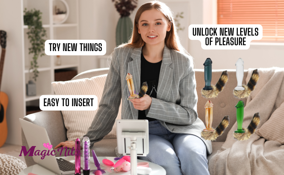 Plug Tail Passion Sex Anal Butt G-Spot Glass Dildo