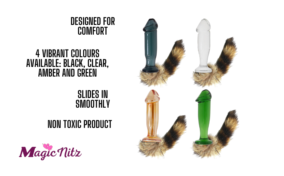 Plug Tail Passion Sex Anal Butt G-Spot Glass Dildo