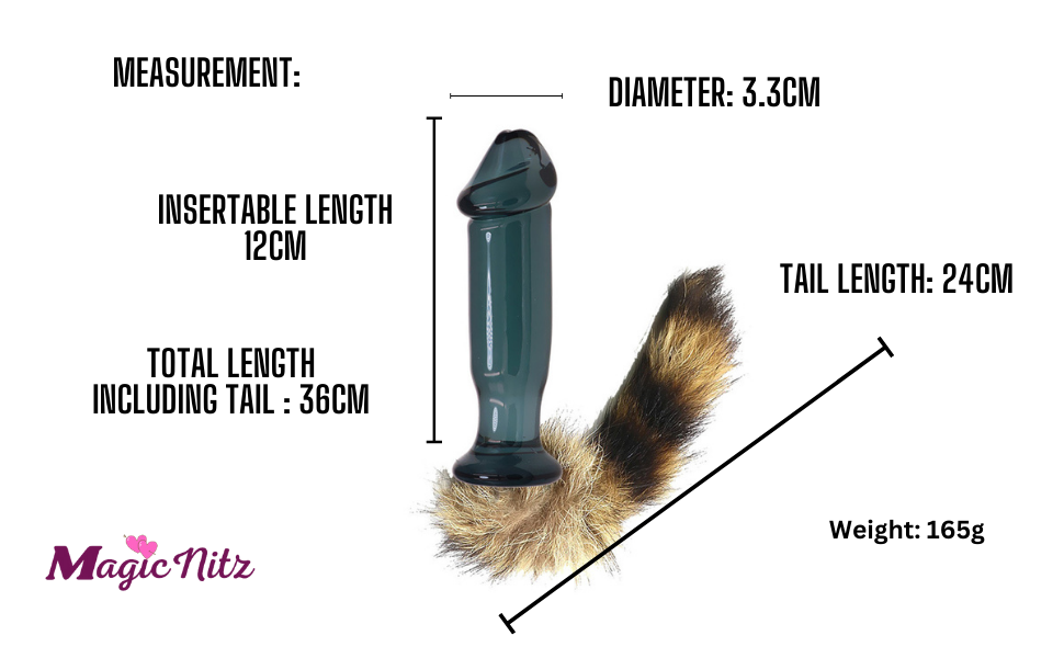 Plug Tail Passion Sex Anal Butt G-Spot Glass Dildo