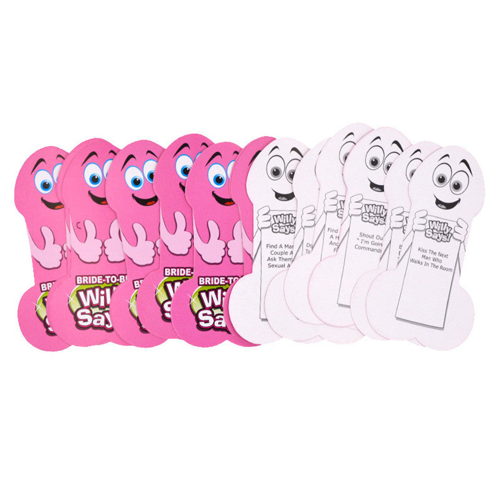 Adult Ladies Willy Says Hen Night Party Bachelorette Dare Playing Game Cards
