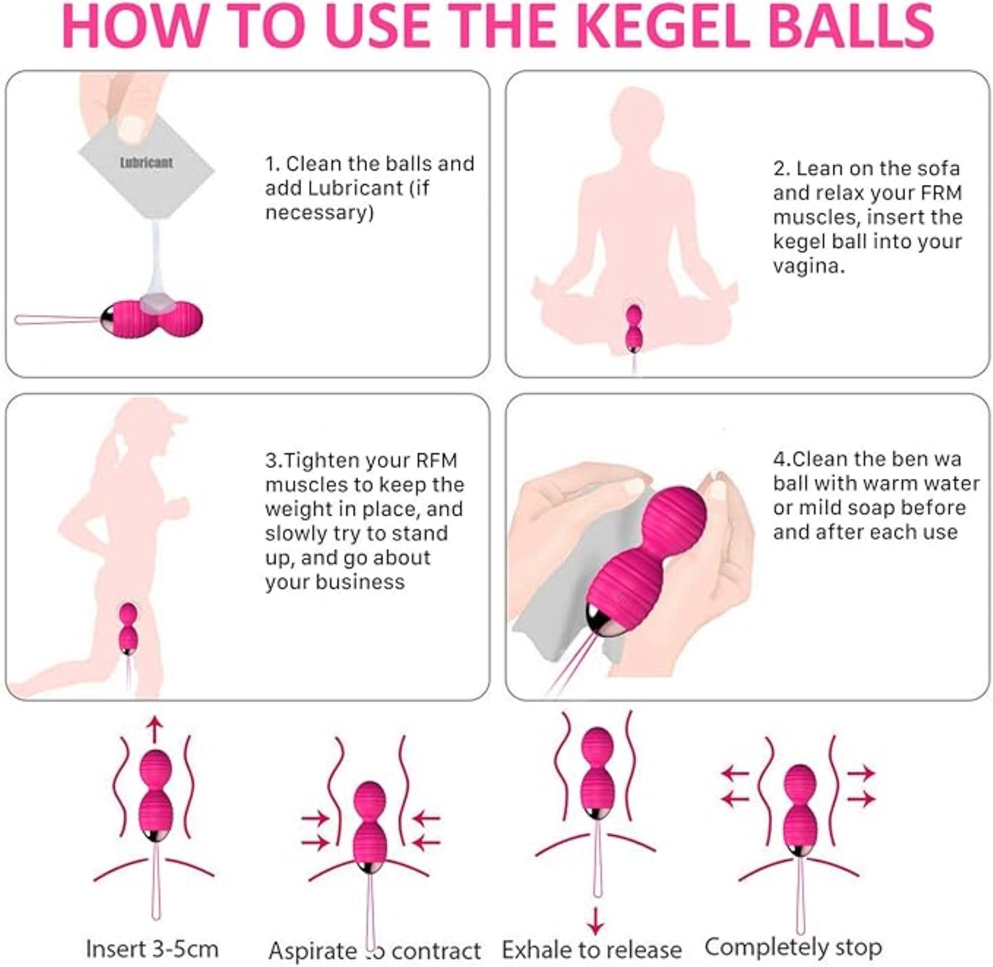 MELO Kegel Balls Women Sex Toys Silicone Clitoral Massager Vibrator with Remote Control