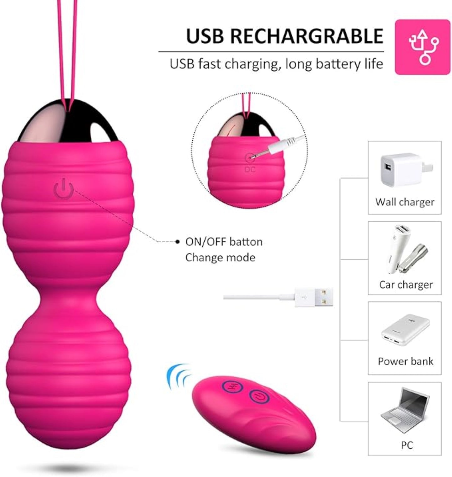 MELO Kegel Balls Women Sex Toys Silicone Clitoral Massager Vibrator with Remote Control