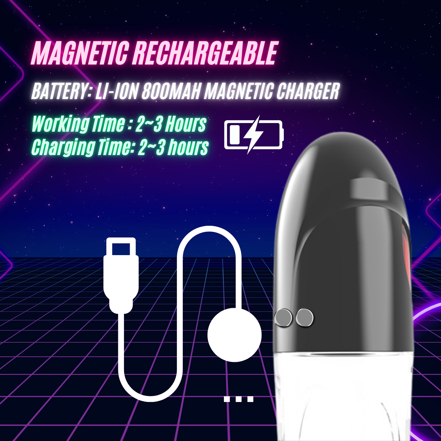 Rechargeable Electric Vacuum Trainer for Men | 8 Modes Wellness Pump