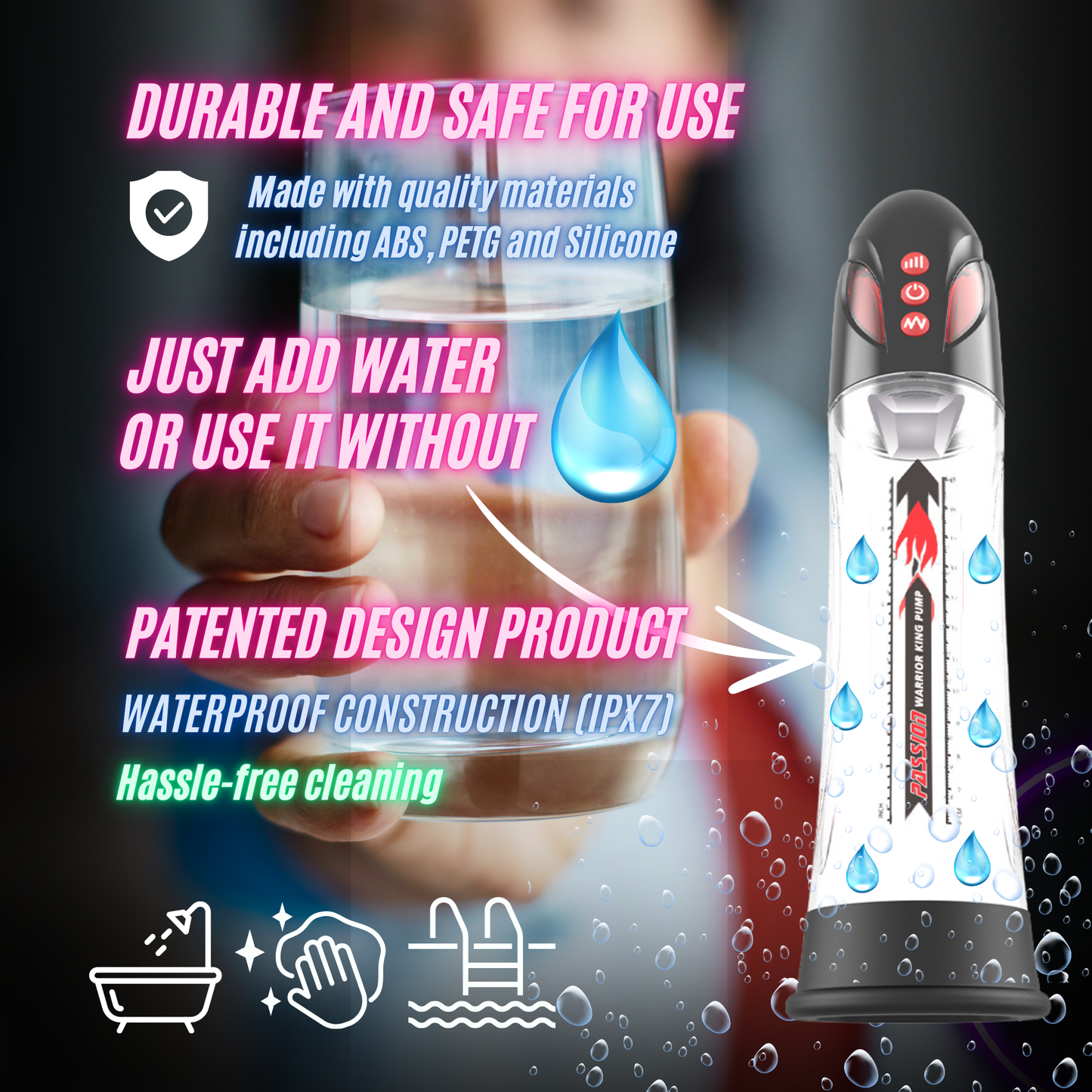 Rechargeable Electric Vacuum Trainer for Men | 8 Modes Wellness Pump