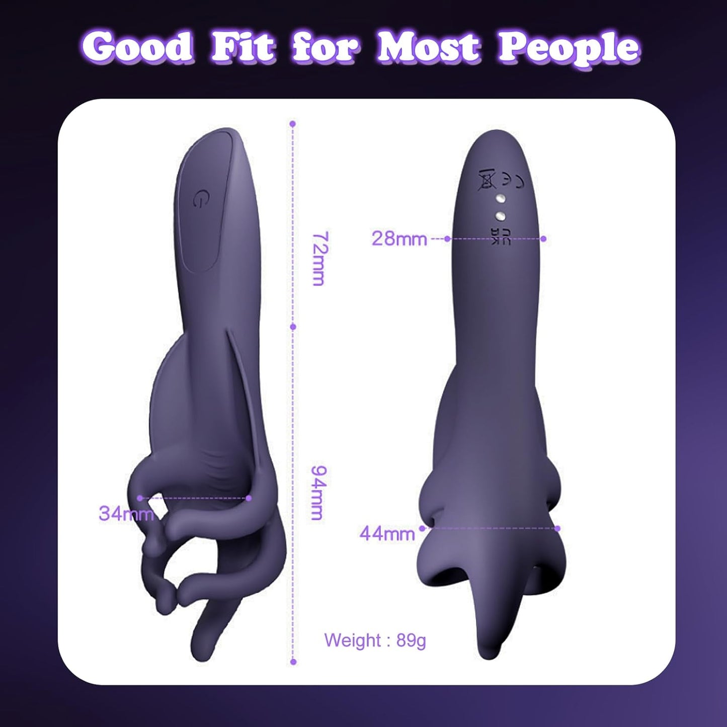 Hand-Shaped Personal Massager for Men – 10 Vibration Modes, Wellness Device for Targeted Stimulation