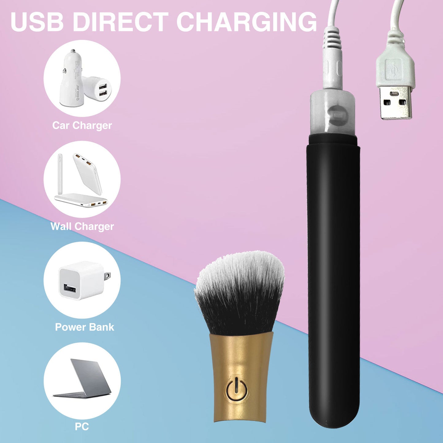 Brush Vibrator 2-in-1 Makeup Brush & Personal Massager