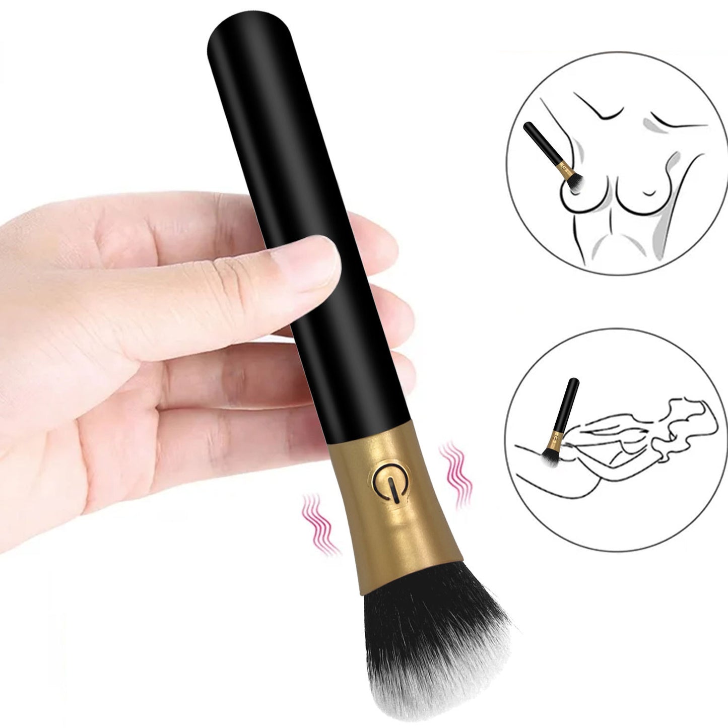 Brush Vibrator 2-in-1 Makeup Brush & Personal Massager