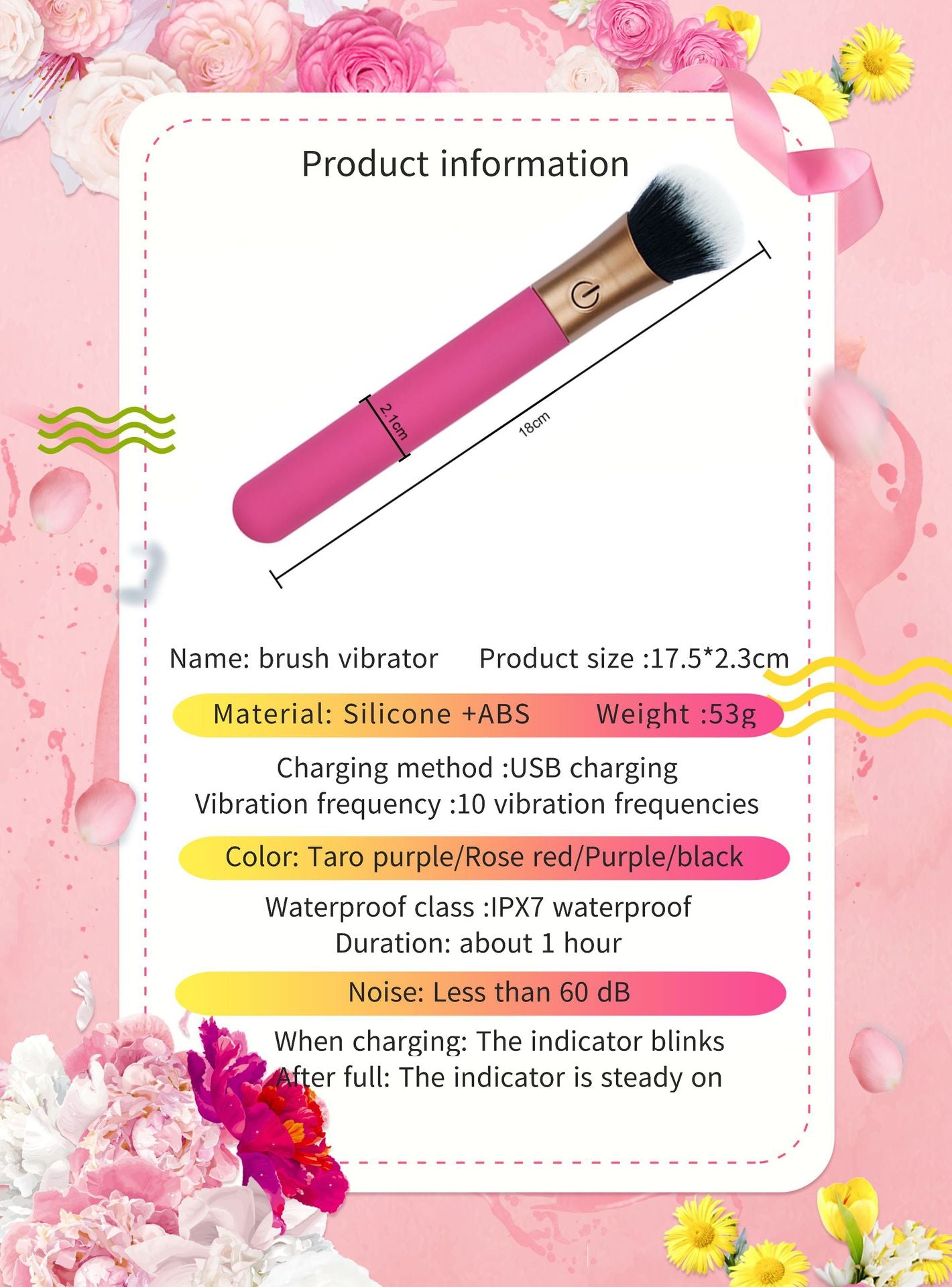 Brush Vibrator 2-in-1 Makeup Brush & Personal Massager