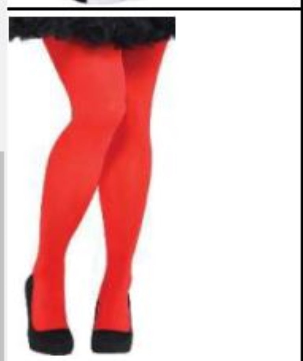 Elastic Red Colour Tights S/M