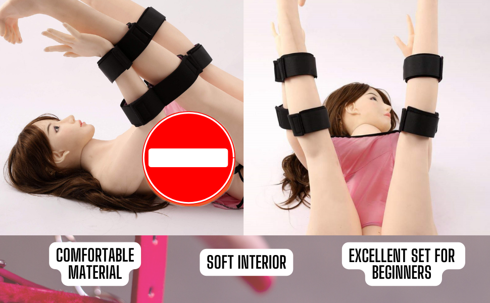 Double Leg to Arm Restraint Cuffs Set