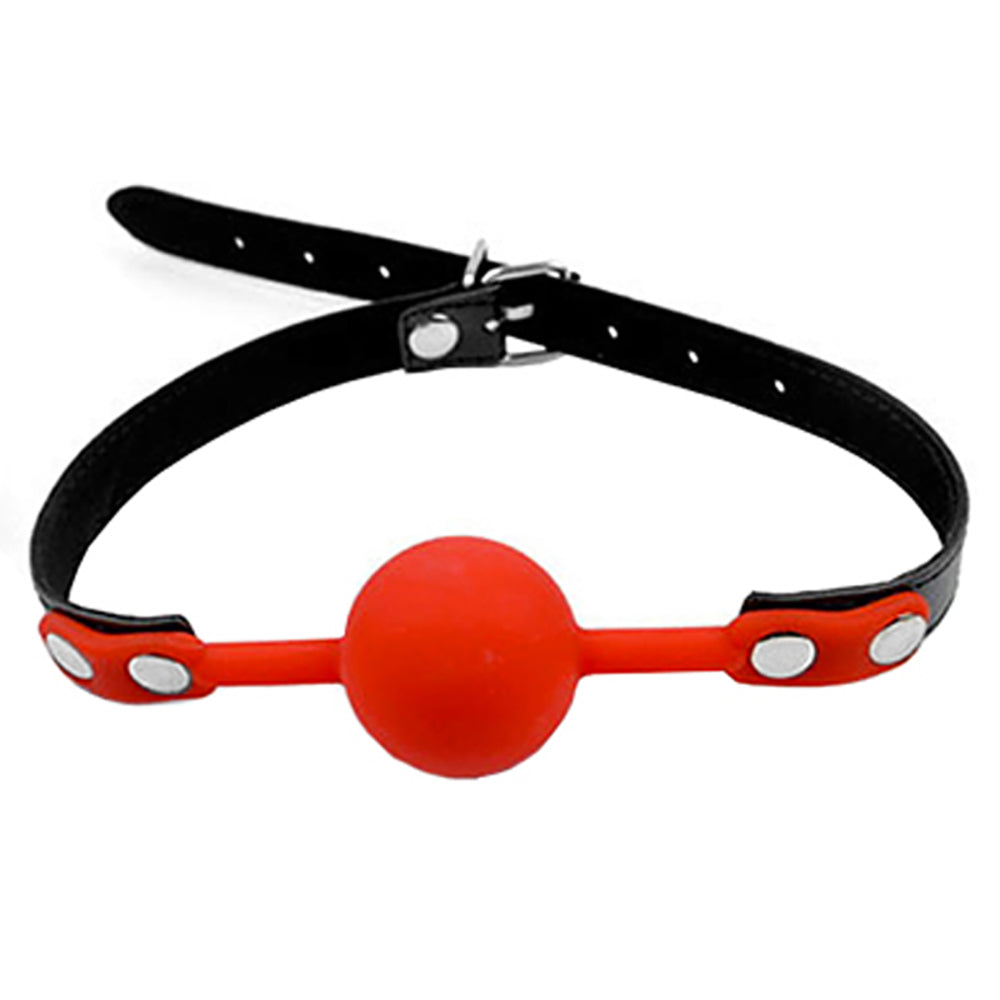 Bondage Faux Leather Silicone Ball Gag