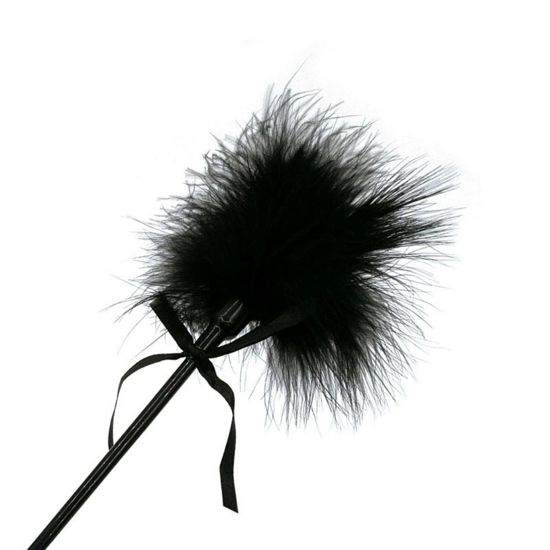 2-in-1 Spanking Paddle and Tickler and Masquerade Lace Mask Set