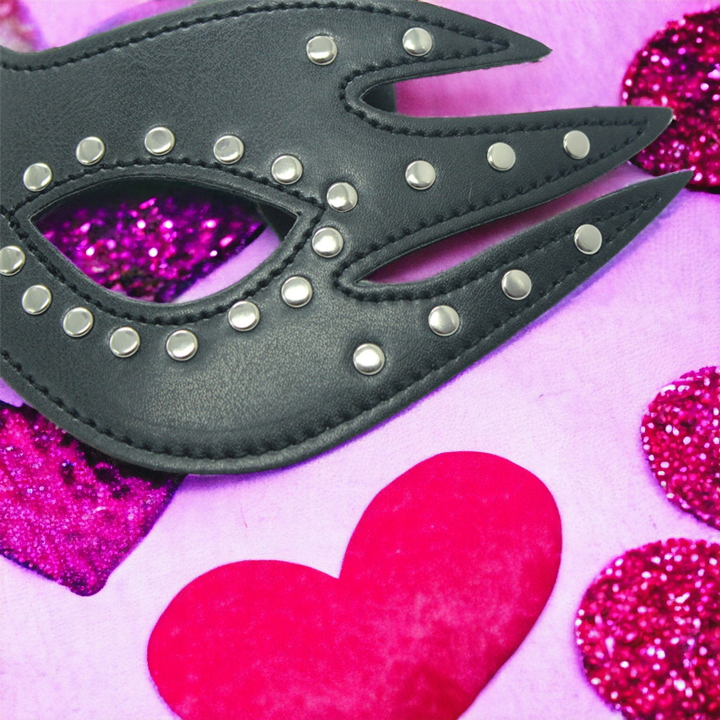 Fiery Design Faux Leather Comfortable Masquerade Mask With Elastic Band