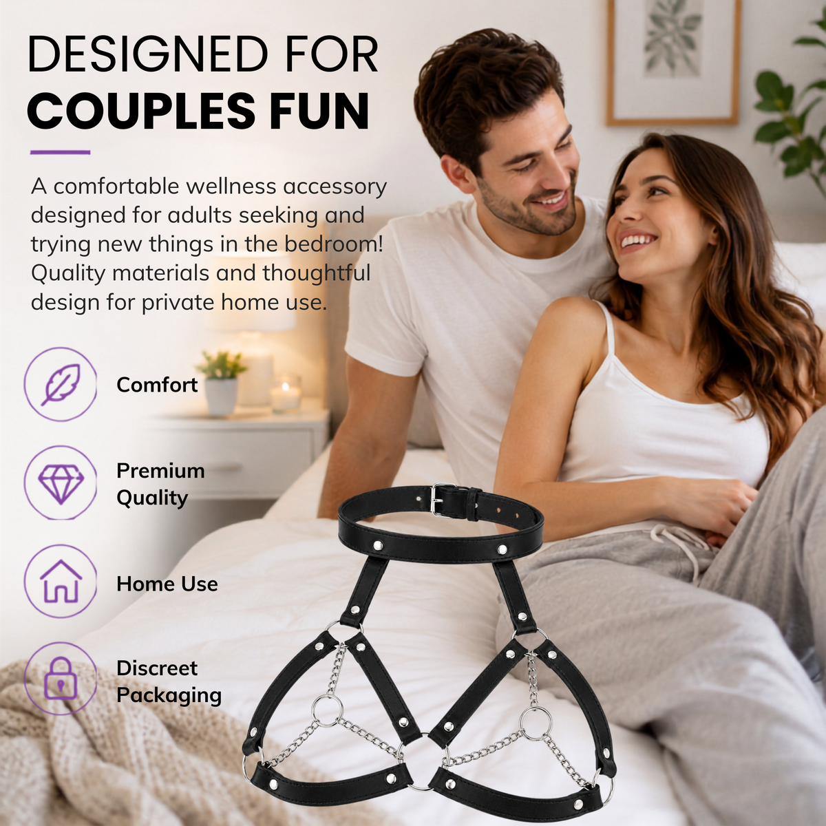 Durable Soft and Flexible Sexy Adjustable Chest Belt Harness