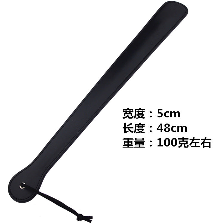 Quality Strict Long Leather Black Spanking Paddle