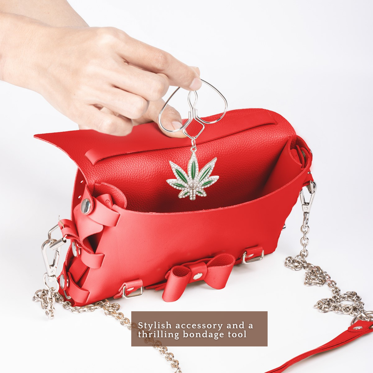 Bondage Transform Set Crossbody Shoulder Bag Detachable Handcuffs Ankle Straps Collar Body Restraint BDSM