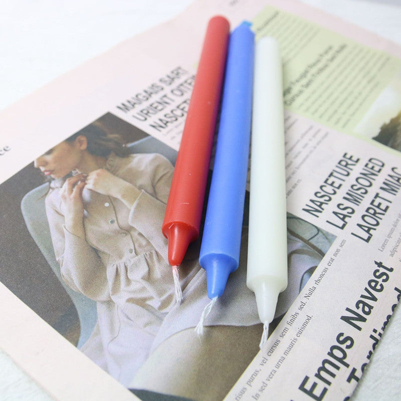 Sensual Low Temperature Candle Set, Red White Blue for Romantic Couples Play 3pcs