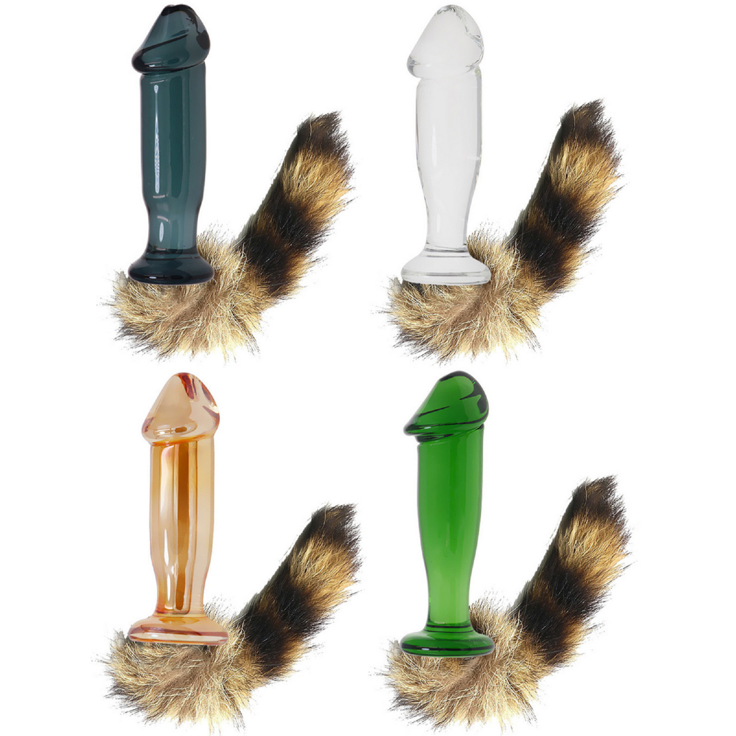 Plug Tail Passion Sex Anal Butt G-Spot Glass Dildo